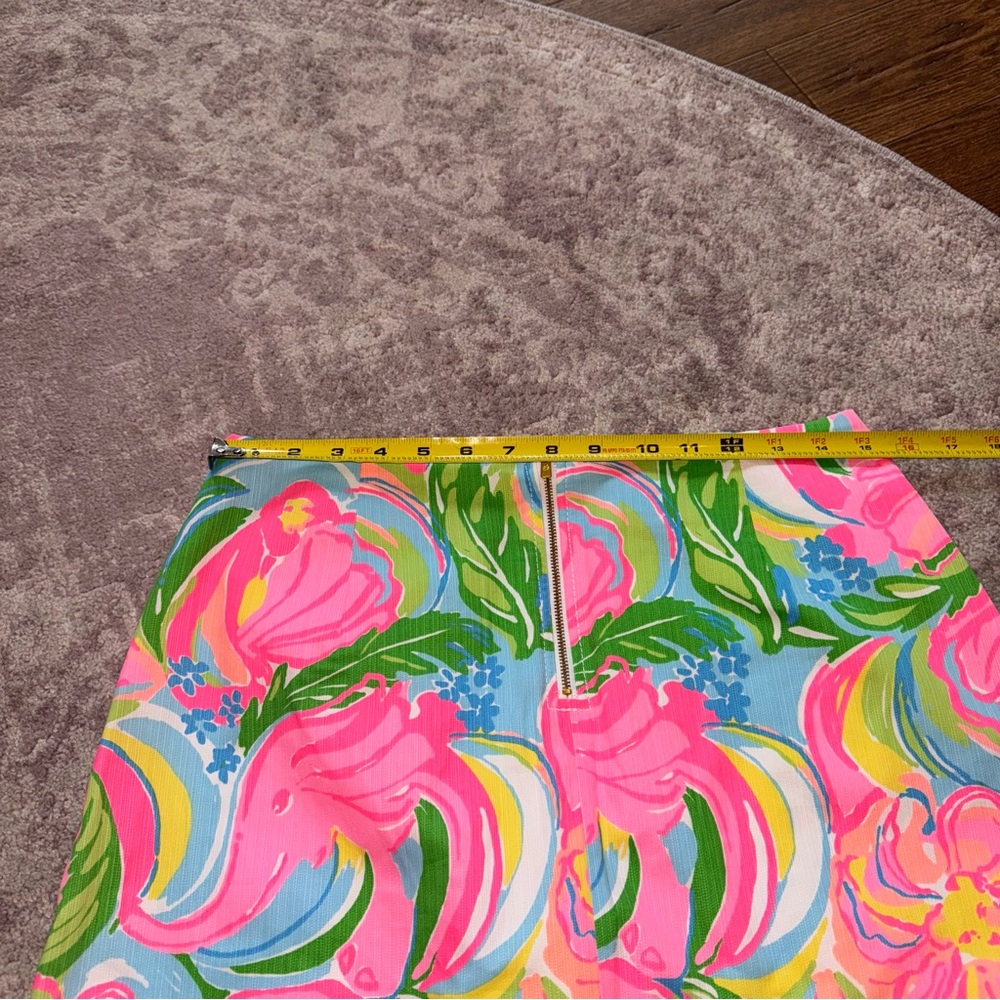 Lilly Pulitzer 4 Neon Pink So A Peeling Pansy Floral Lace Skort Skirt - Picture 6 of 6